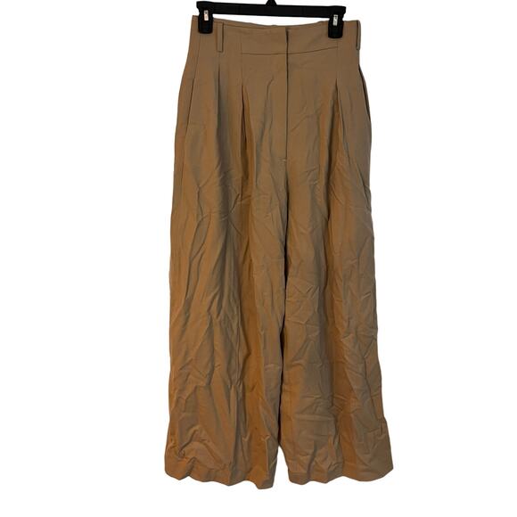 & Other Stories Pants - & Other Stories Beige High Waisted Wide Leg Pants Sz 4